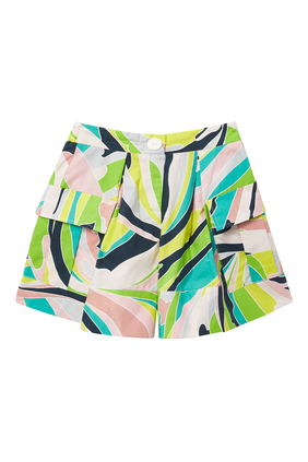 Graphic-Print Skirt